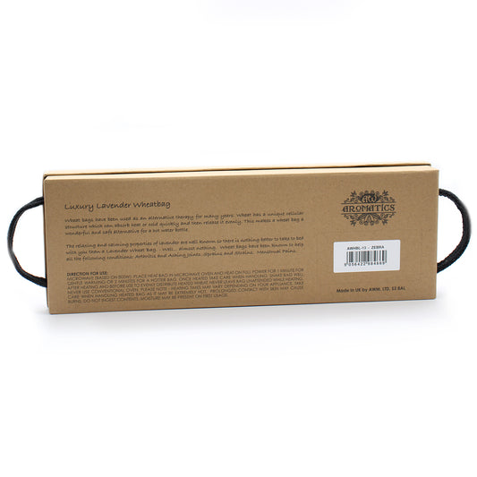 Luxuriöses Lavendel-Weizensäckchen in Geschenkbox – Zebra