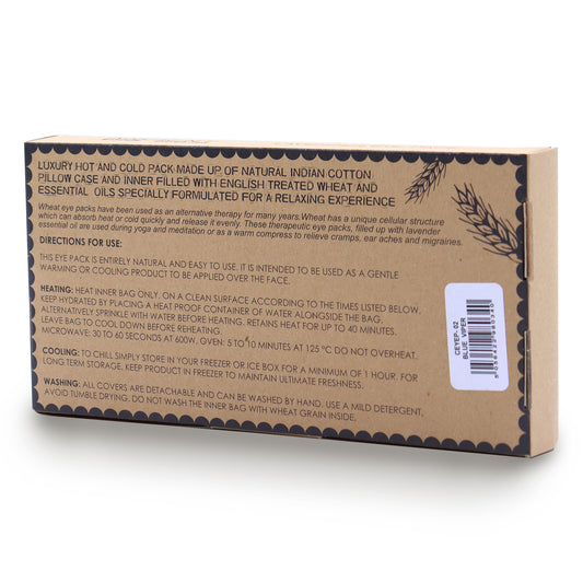 Augenkissen aus natürlicher Baumwolle mit Lavendel und Jujube in einer Geschenkbox - Blue Viper