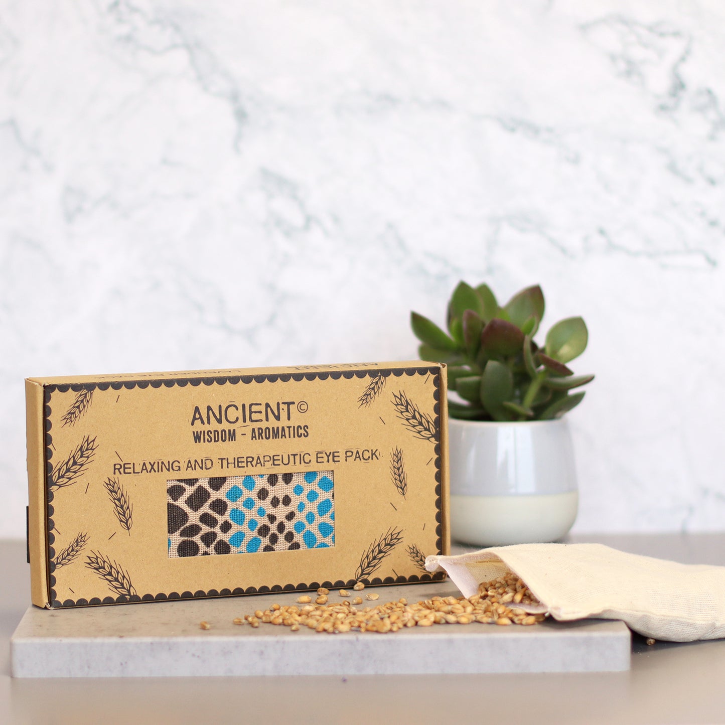 Coussin pour les yeux en coton naturel avec lavande et jujube dans un coffret cadeau - Blue Viper