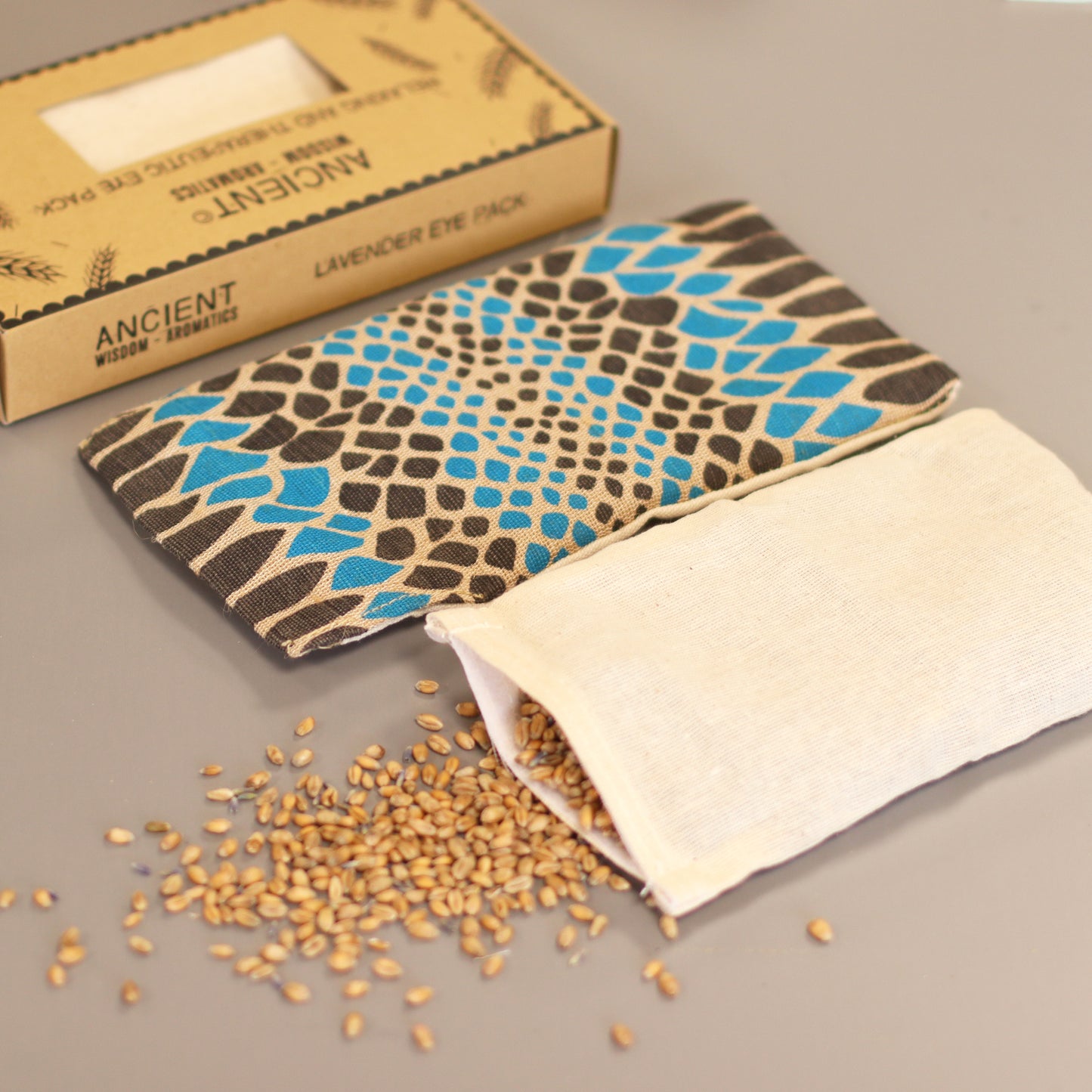 Coussin pour les yeux en coton naturel avec lavande et jujube dans un coffret cadeau - Blue Viper