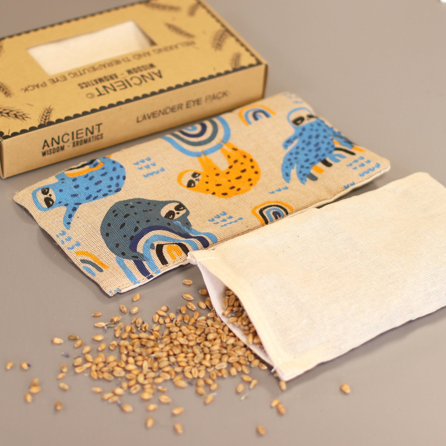 Coussin pour les yeux en coton naturel, lavande et jujube, dans un coffret cadeau - Lazy Sloth