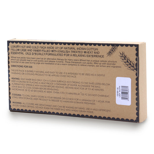 Augenkissen aus natürlicher Baumwolle mit Lavendel und Jujube in einer Geschenkbox - Lazy Sloth