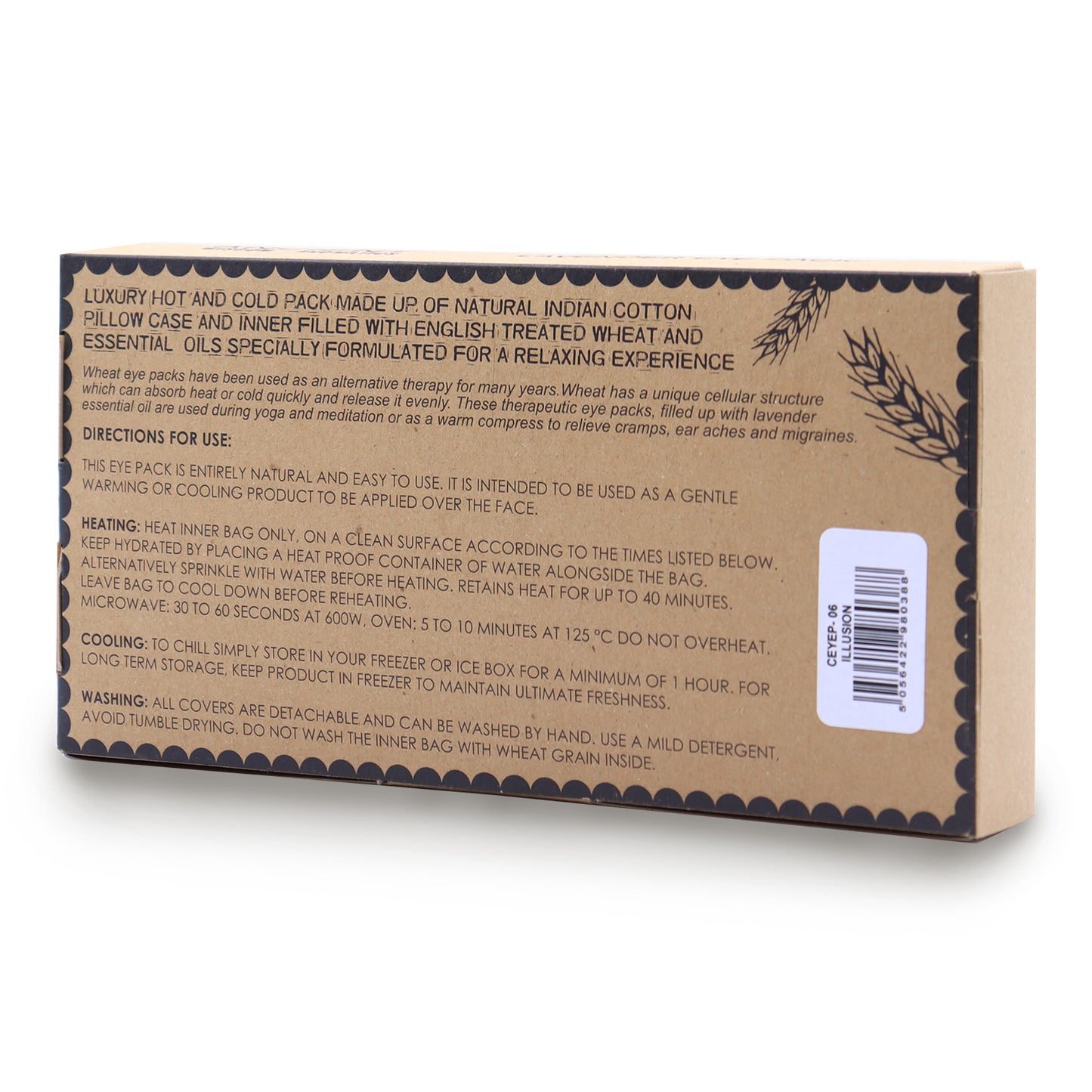 Augenkissen aus natürlicher Baumwolle mit Lavendel und Jujube in einer Geschenkbox - Illusion