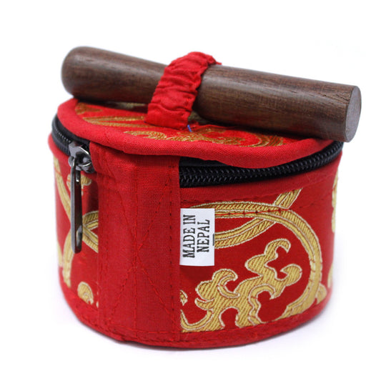 Mini-Geschenkset mit tibetischen Klangschalen – Rot