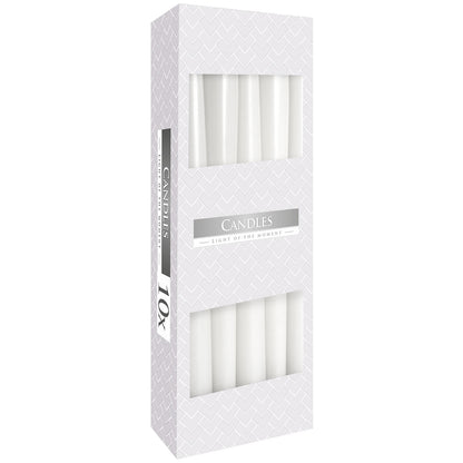 10 x Velas Cónicas - Blancas