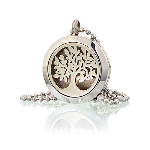 25 mm Aromatherapie-Diffusor-Halskette – Baum des Lebens