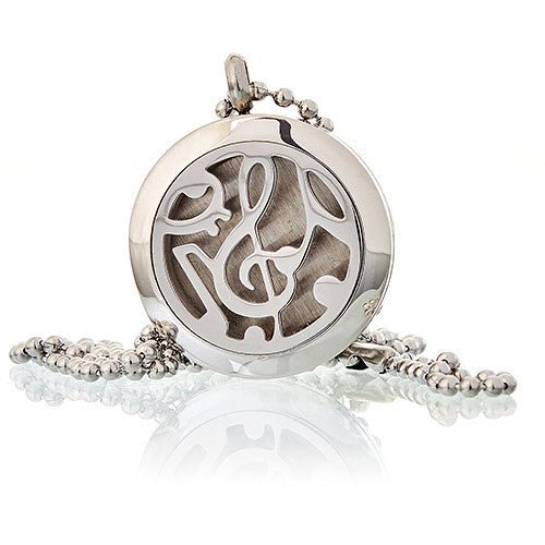 25 mm Aromatherapie-Diffusor-Halskette – Musiknote