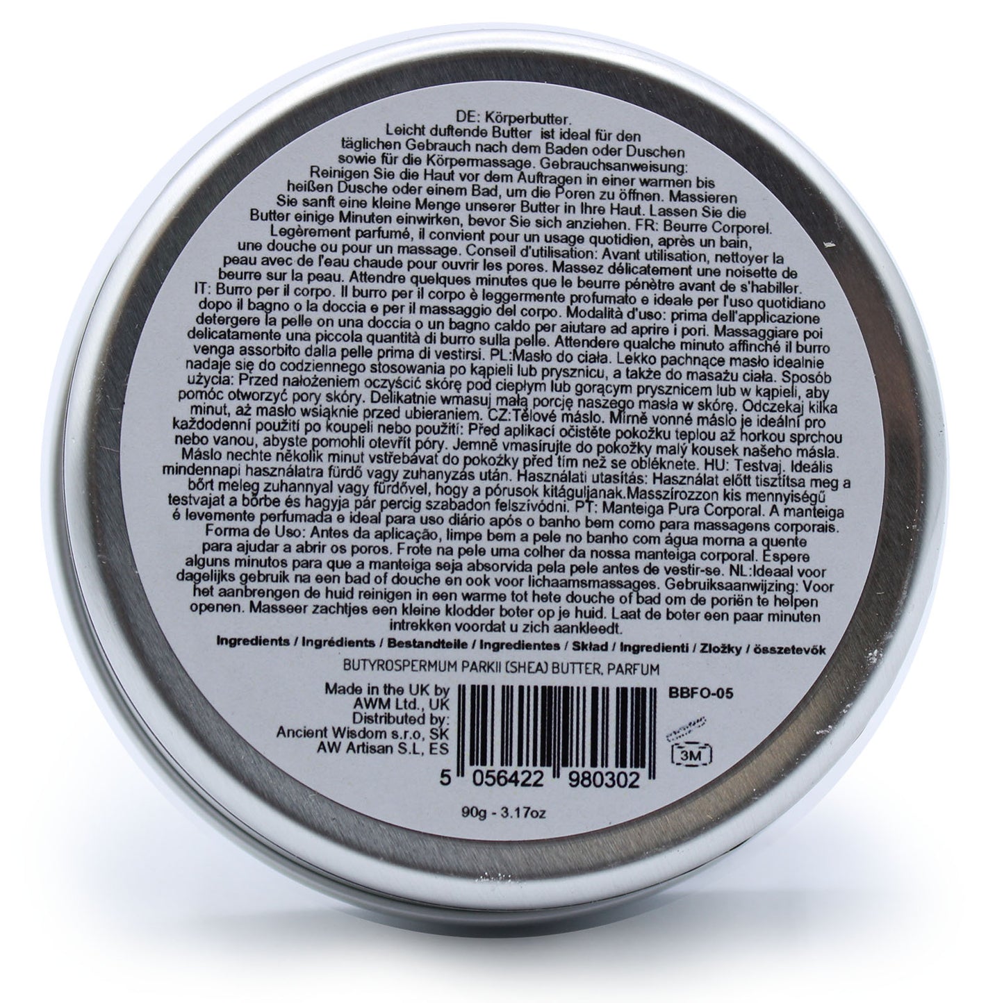Duftende Shea-Körperbutter 90 g – Erdbeere