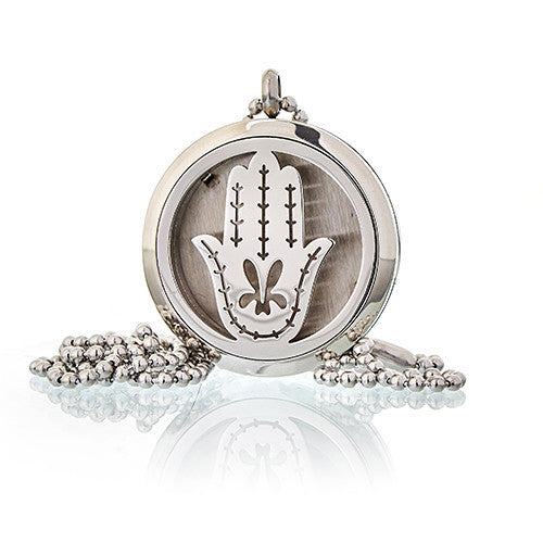 30 mm Aromatherapie-Diffusor-Halskette – Hand der Fatima