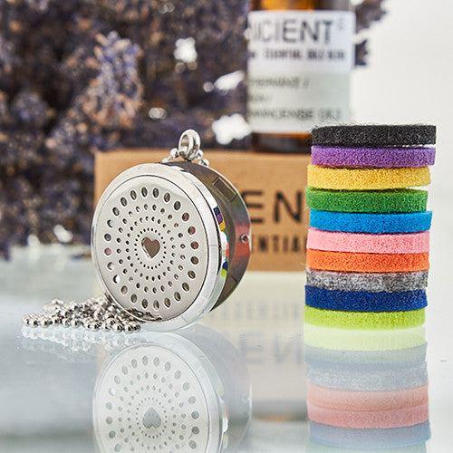 30 mm Aromatherapie-Diffusor-Halskette – Diamantherz