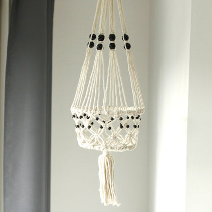 Macetero de Macrame - Gran con Cuentas