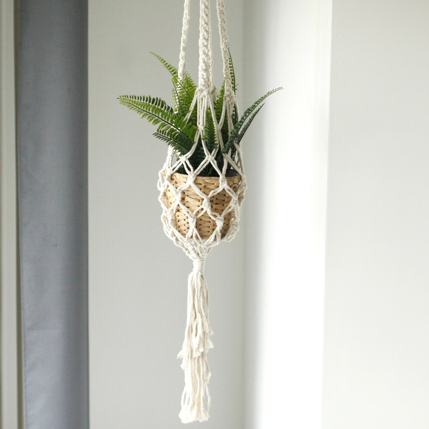 Jardinière en macramé - Grande - Extra longue