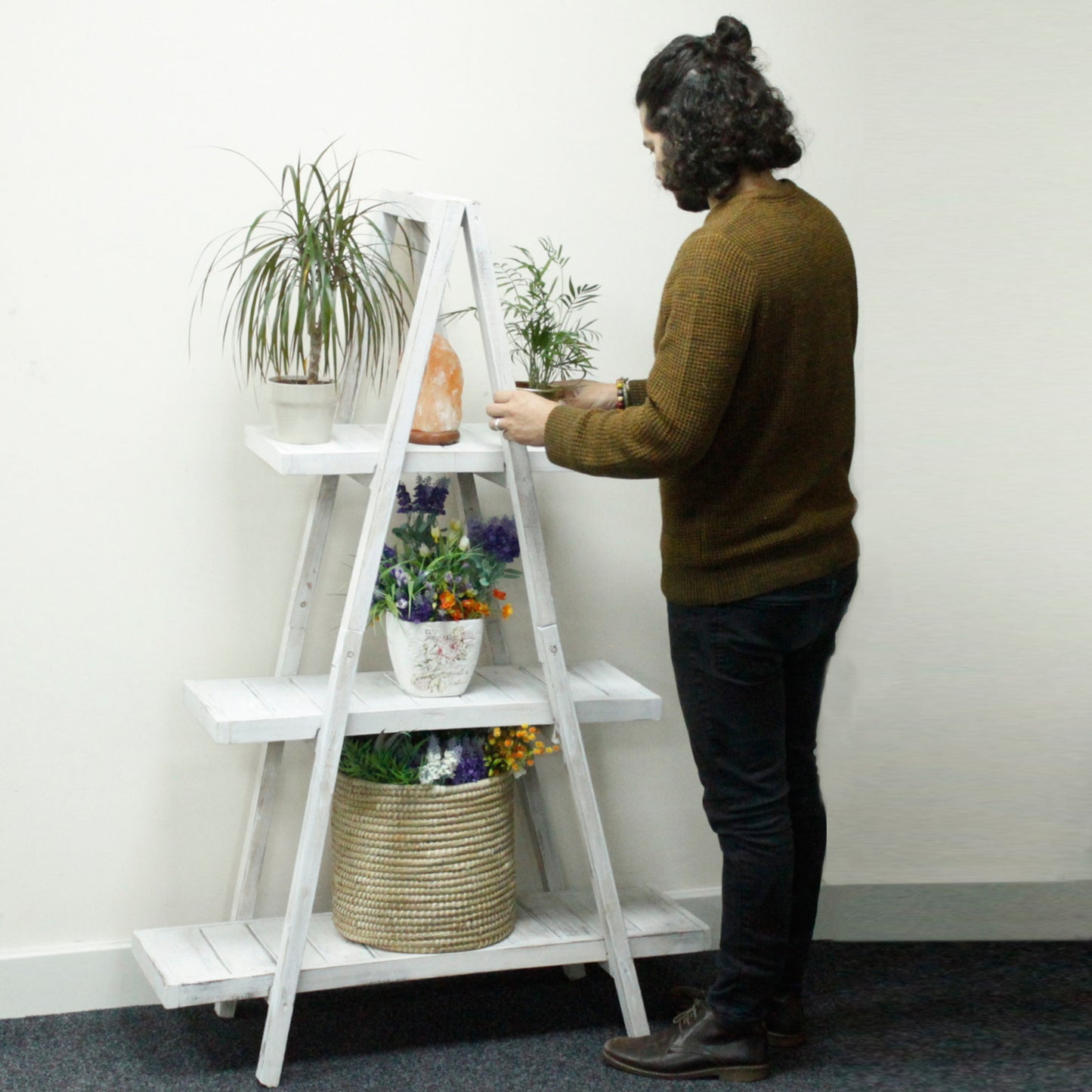 Présentoir pliable en forme de « A » - Blanc