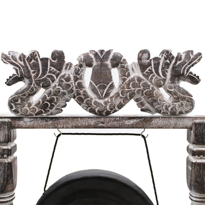 Pequeño Gong de Meditación con Soporte - 25cm - Negro
