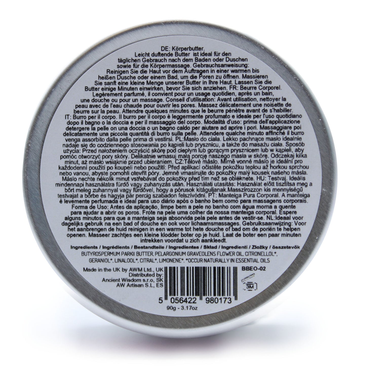 Sheabutter-Aromatherapie-Körperbutter 90 g – Geranie