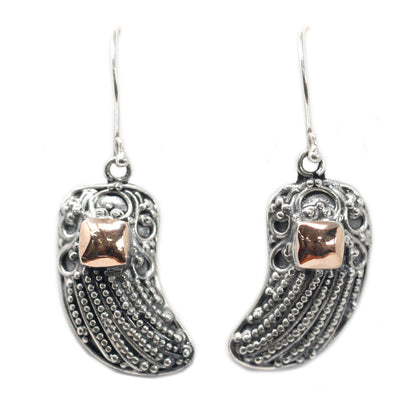 Pendientes Plata y Oro Alas de Ángel