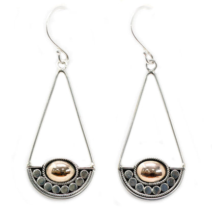 Pendientes Plata y Oro Luna Balance