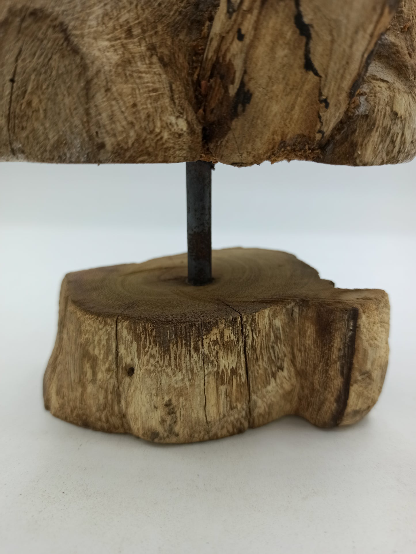 Verre fusionné sur bois avec support - Bol moyen