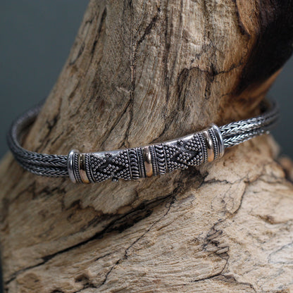 Pulsera Plata y Oro Cadena Unisex