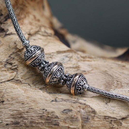 Silber- und Goldkette - Tri