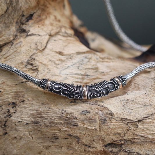 Silber- und Goldkette - Tribal