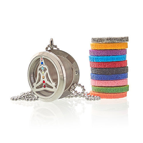 Aromatherapie-Schmuck-Halskette – Yoga-Chakra – 30 mm
