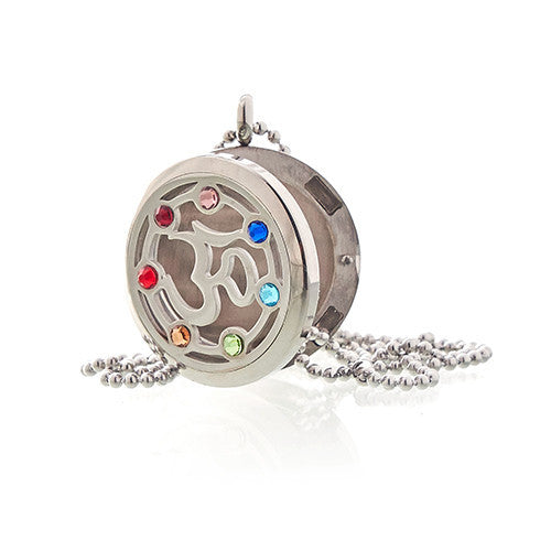 Aromatherapie-Schmuck-Halskette – OM-Chakra – 30 mm