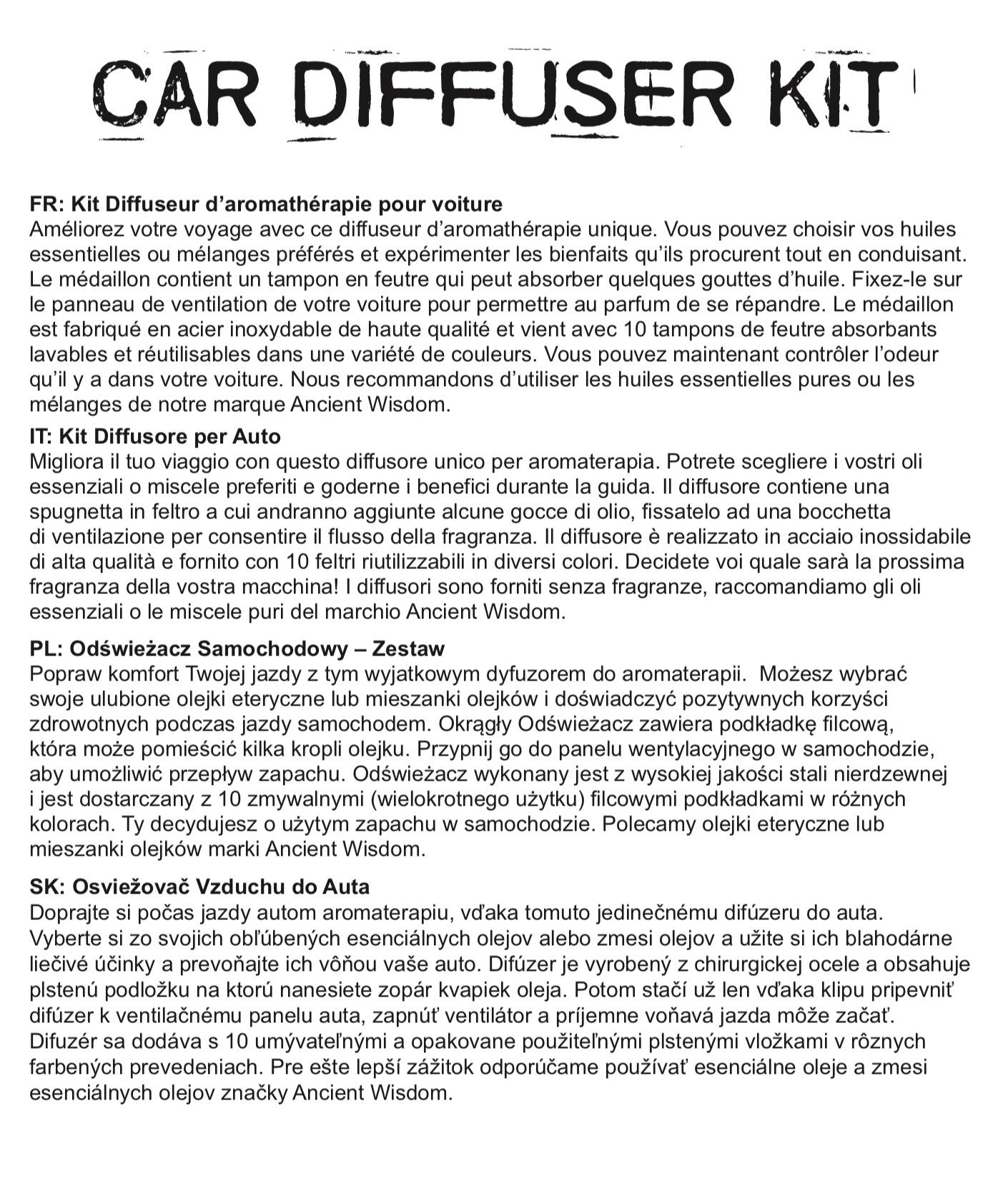 Auto-Diffusor-Set – Engel – 30 mm