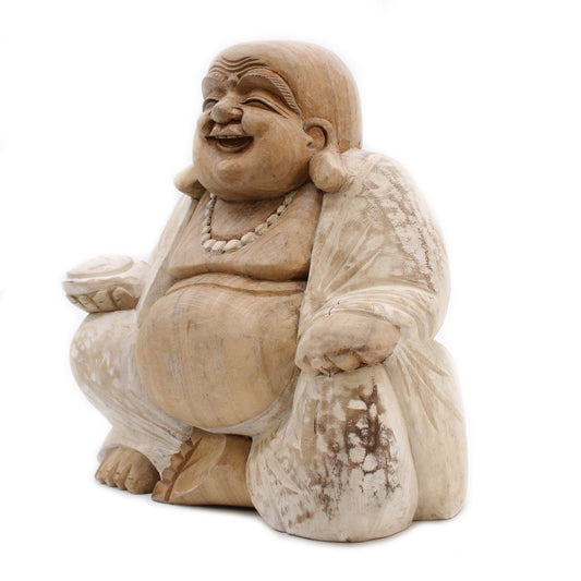 Glücklicher Buddha - Gebleicht 30cm