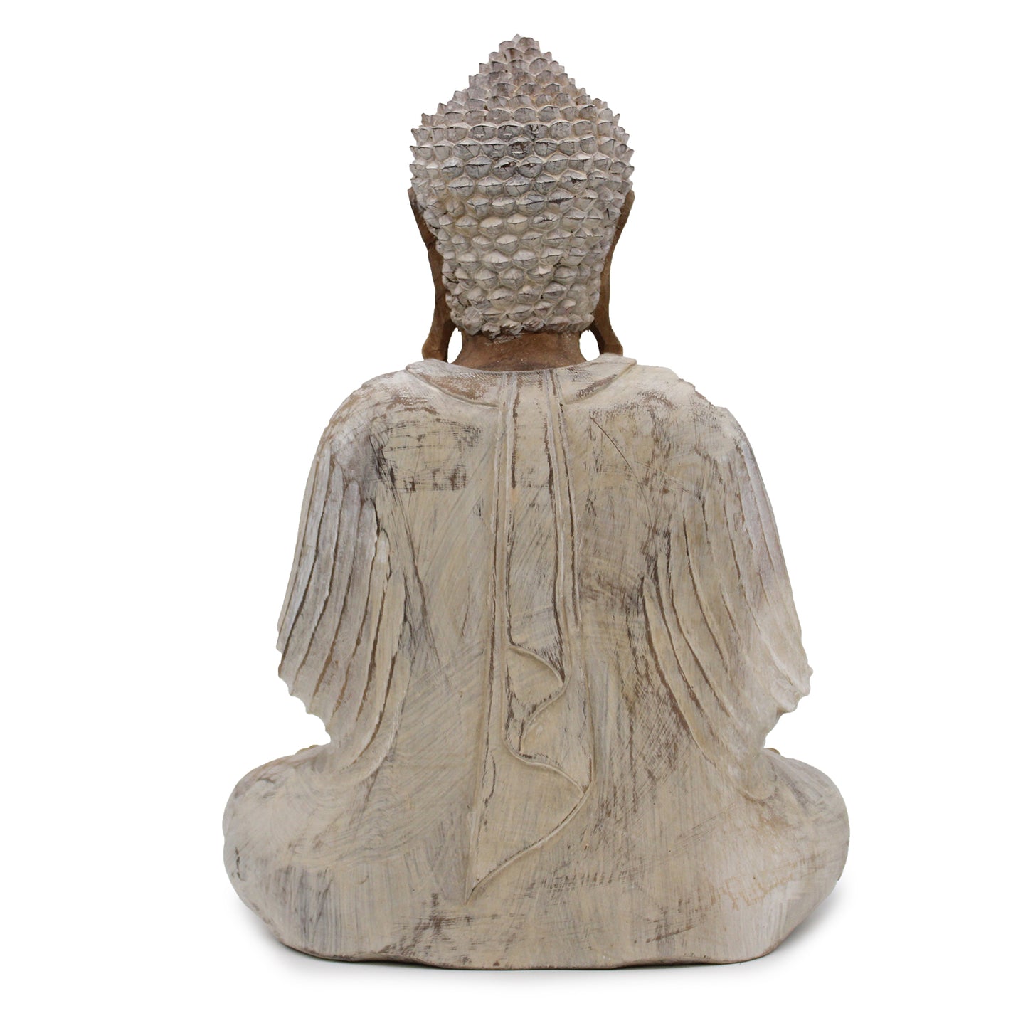 Weiß getünchte Buddha-Statue – 40 cm Lehrübertragung