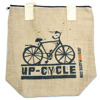 Umweltfreundliche Jutetasche - Fahrrad - (4 verschiedene Designs)