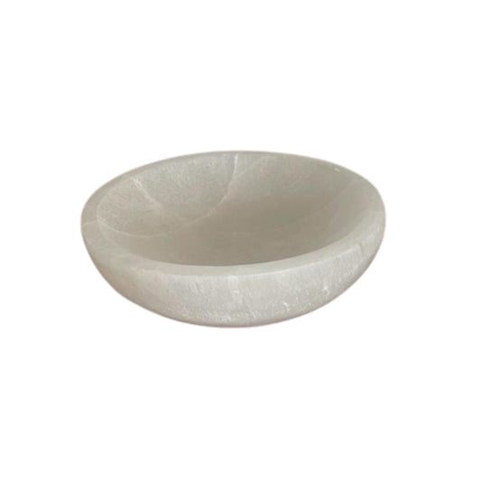 Selenit-Herzschale - 15cm