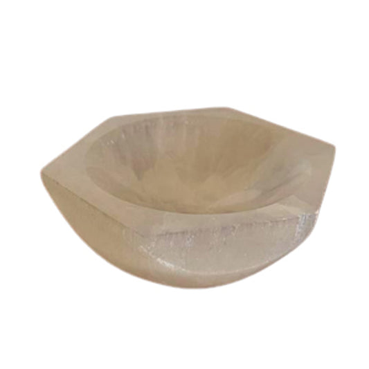 Sechseckige Selenitschale - 10cm