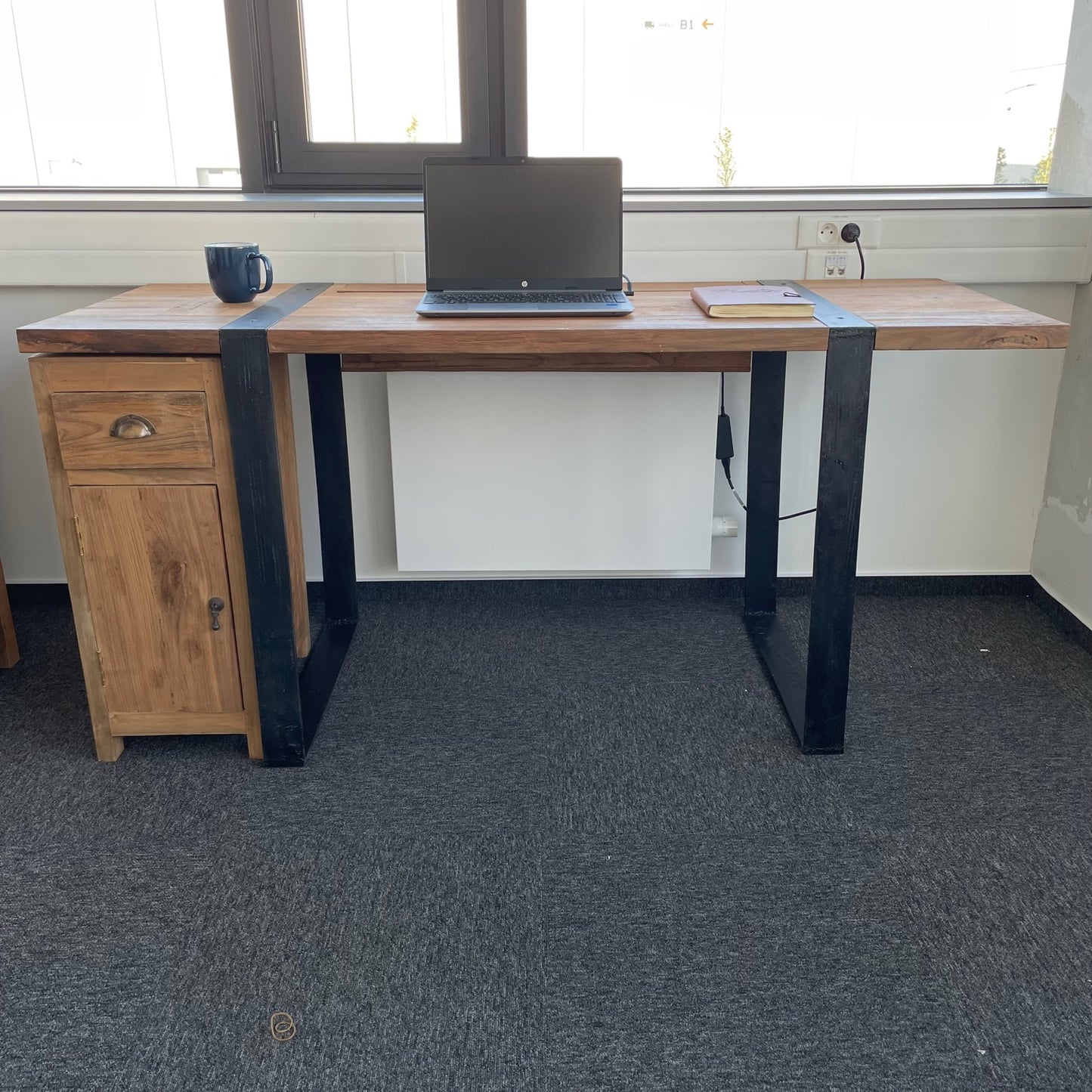 Schreibtisch 160 x 60 x 75 cm (Schublade nicht enthalten)