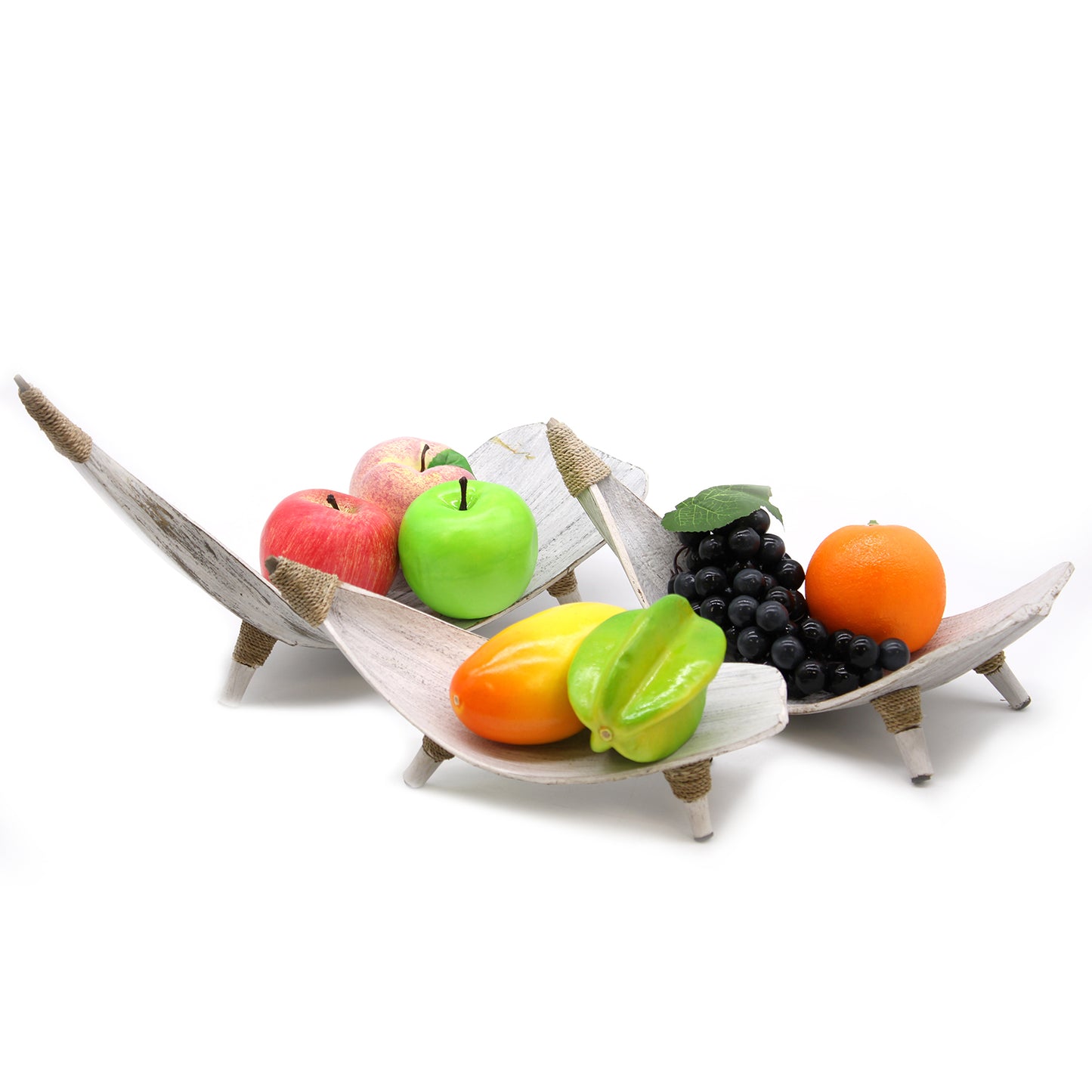 Ensemble de bols à fruits en feuille de coco - Adouci