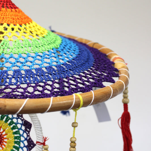 Extra großer Drama-Traumfänger – Leuchtender Regenbogen