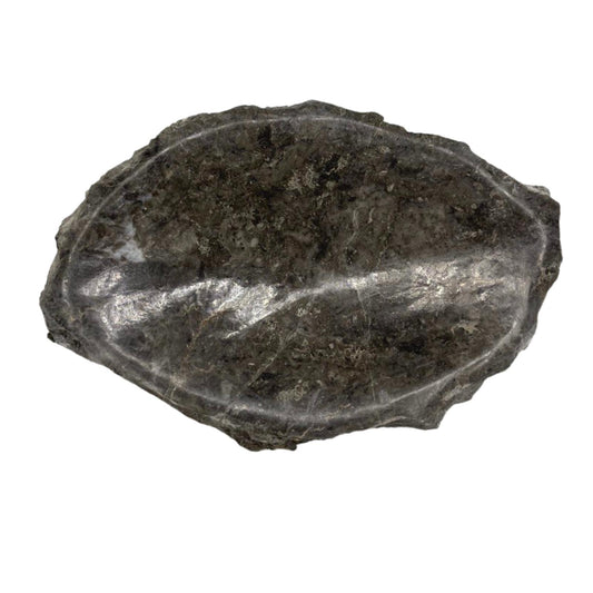 Seifenschale aus natürlichem grauem Marmor
