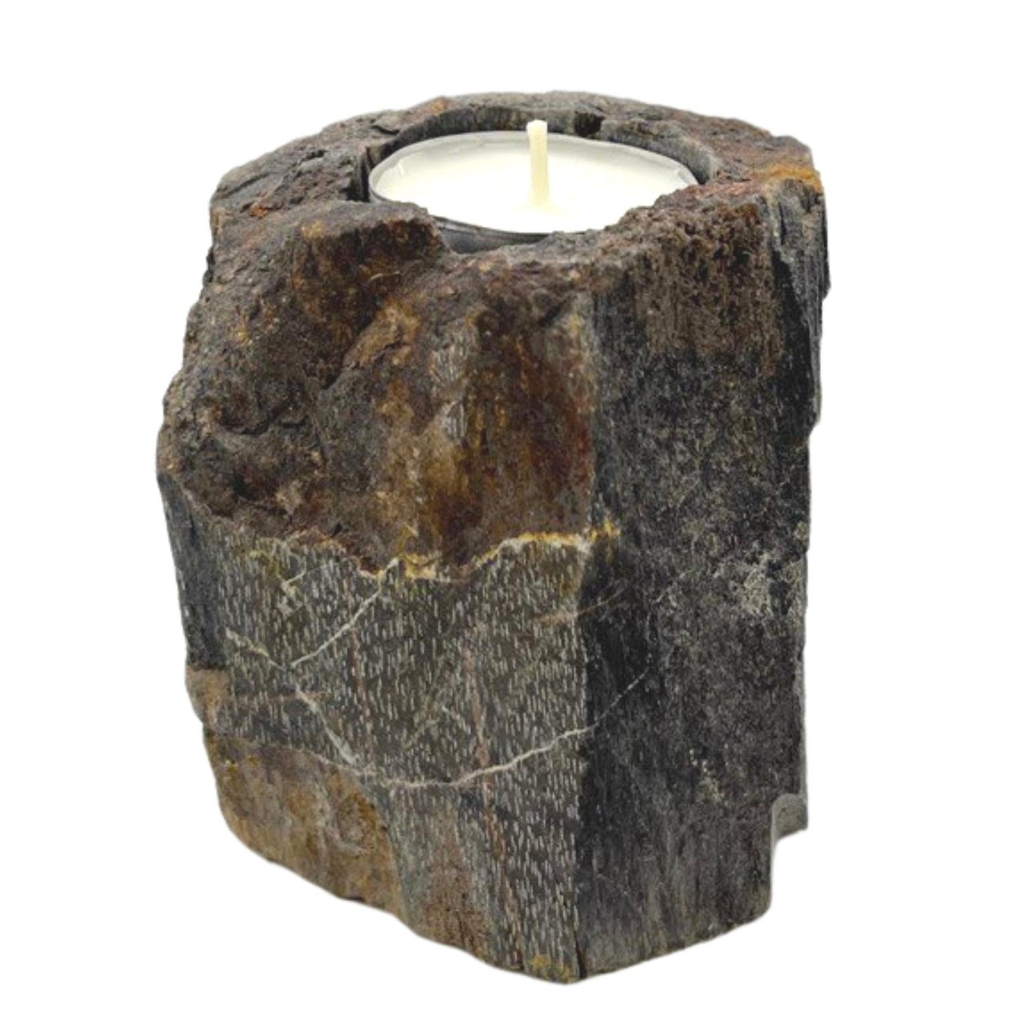 Kerzenhalter aus versteinertem Holz - Simple Low