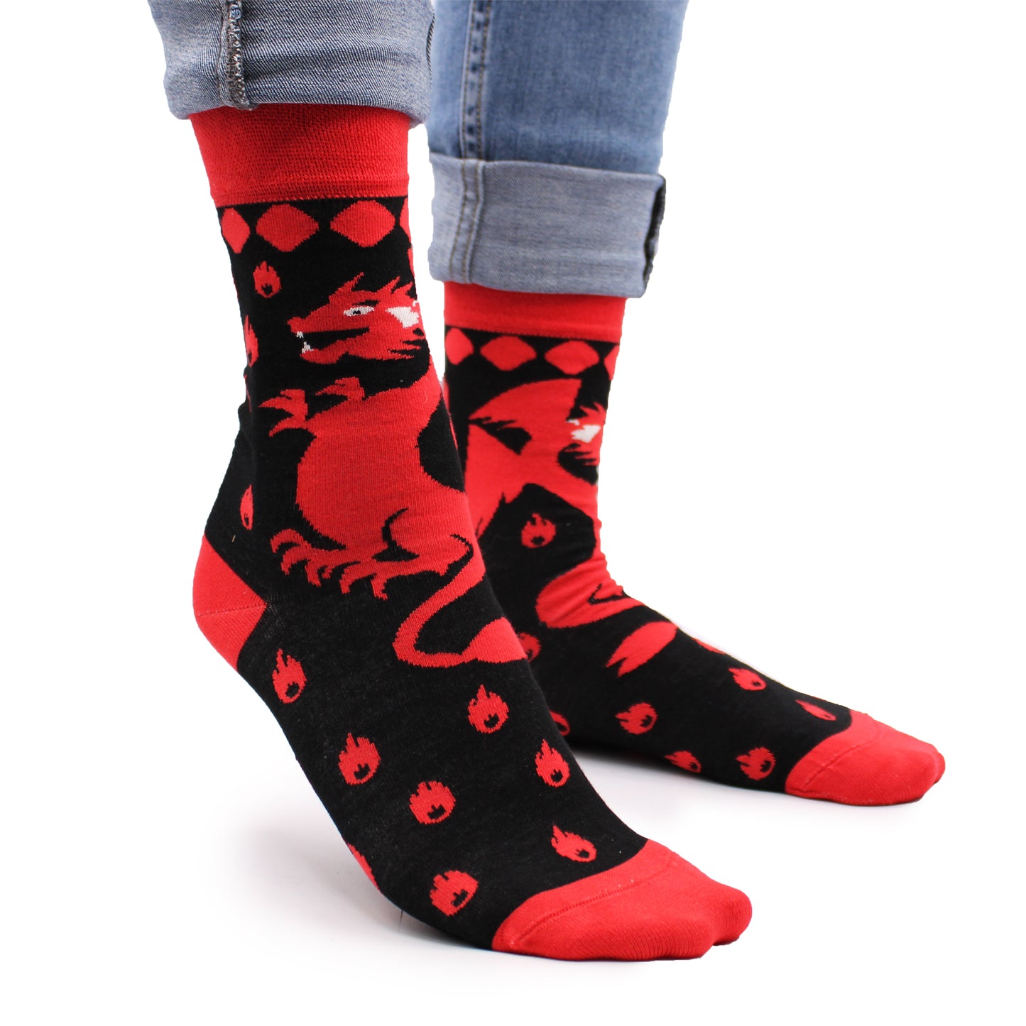 Chaussettes en bambou Hop Hare (P/M) - Dragon rouge