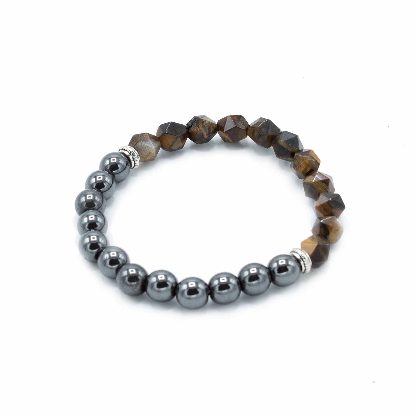 Geschnitztes Edelsteinarmband - Magnetisches Tigerauge