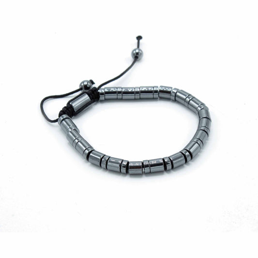 Hämatit-Shamballa-Magnetarmband – Kreise und Zylinder