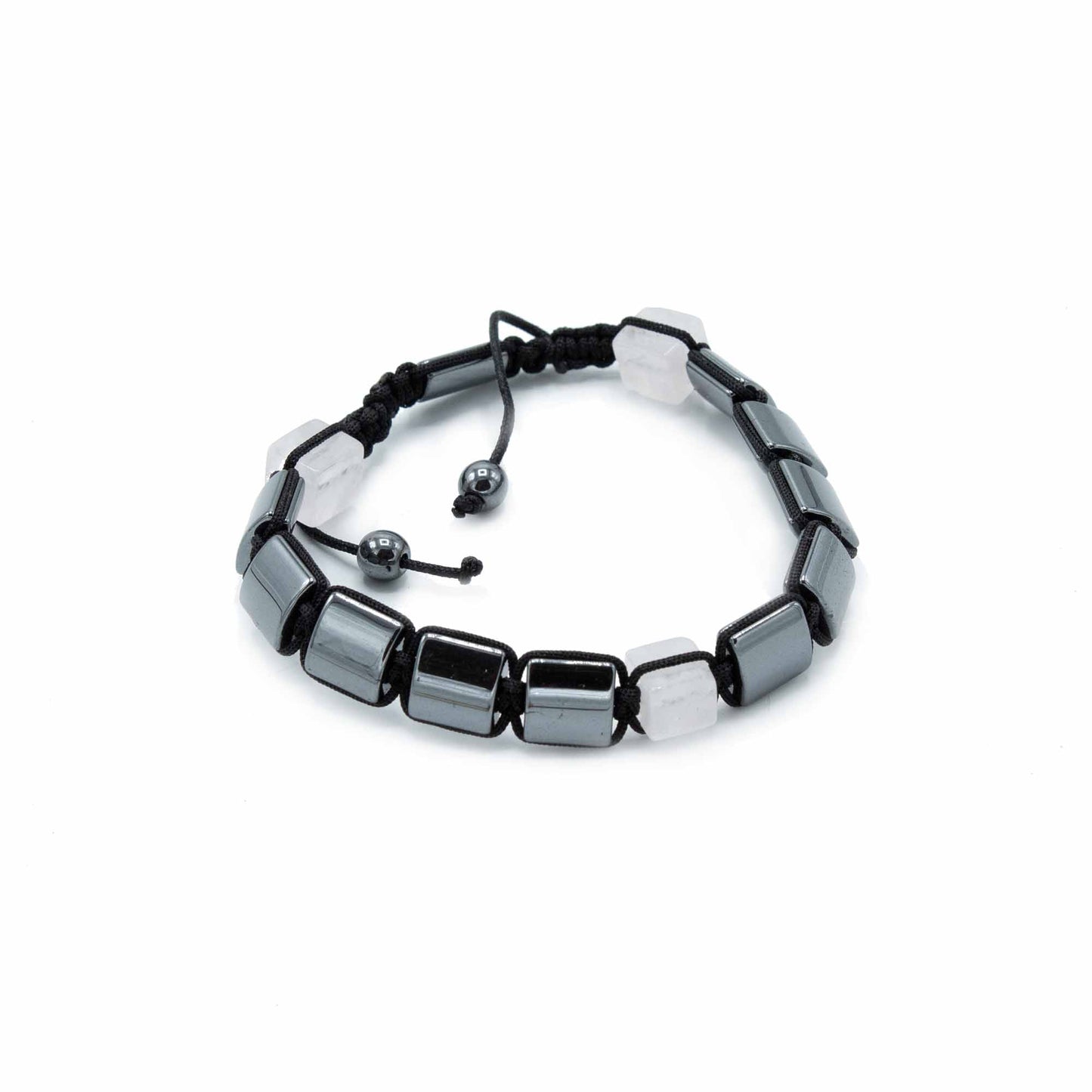 Hämatit Shamballa Magnetarmband - Rosa Quader