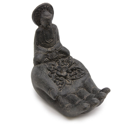 Buddha &amp; Hand-Räuchergefäß (Schwarz)