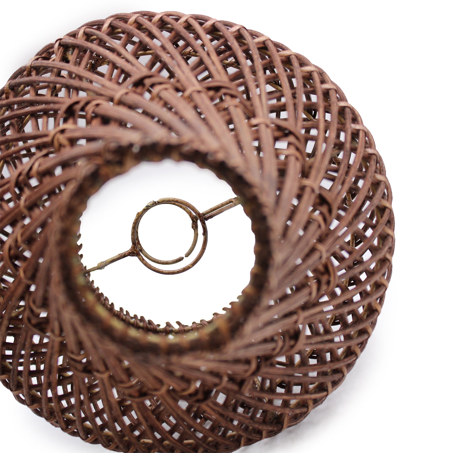 Rattan-Tischlampe - Dunkelbraun