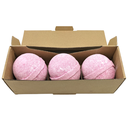 3 x Bombes de bain Pavlova à la fraise - Rouge et blanc