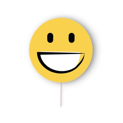 Abanico Selfie Emoji Papel Mango Madera