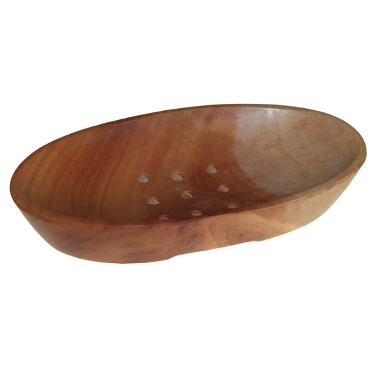 Klassische Mahagoni-Seifenschale - Oval