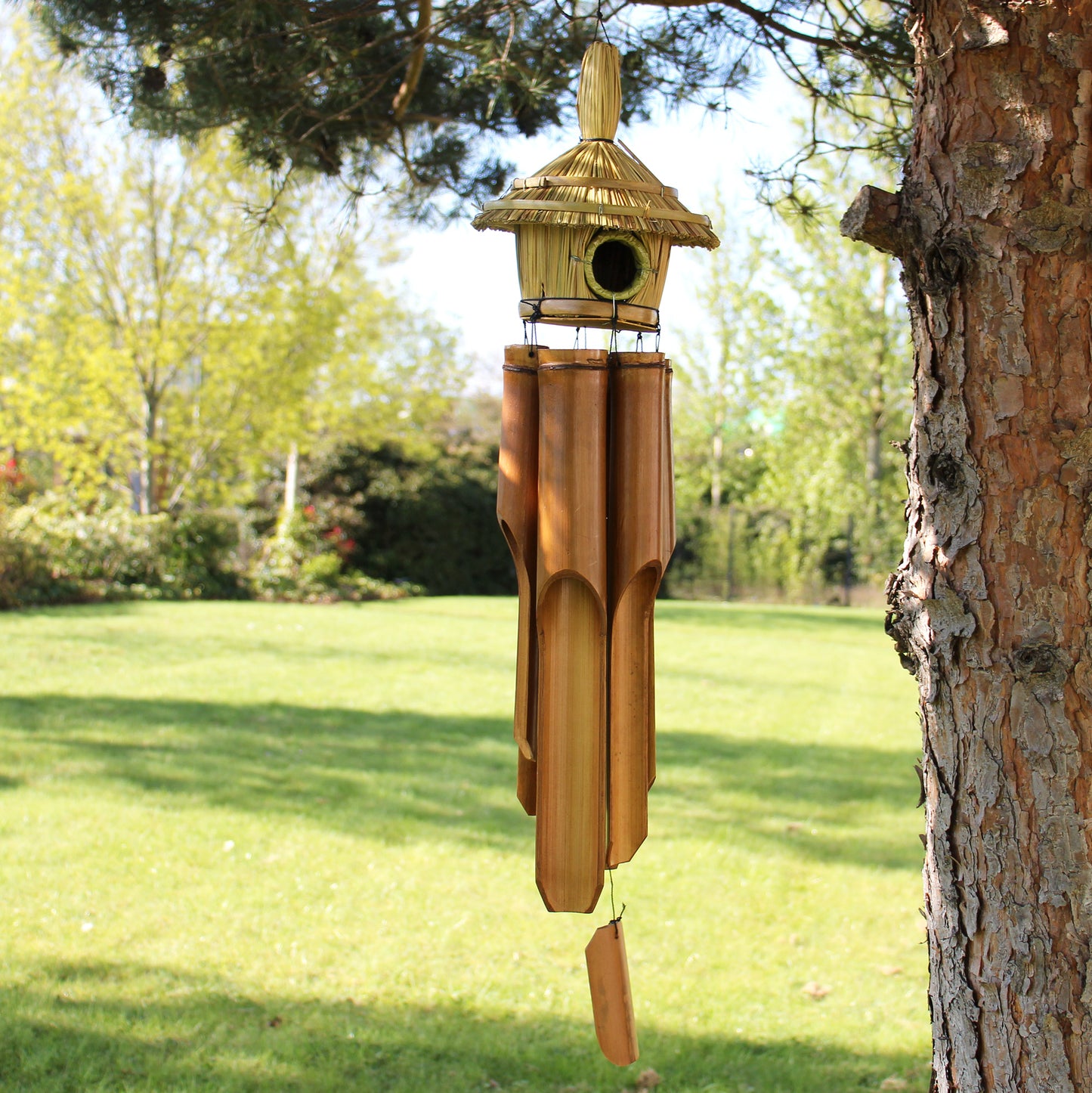 Runder Vogelhäuschen mit Glocken 56x20cm
