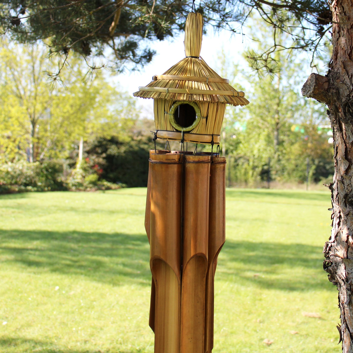 Runder Vogelhäuschen mit Glocken 56x20cm