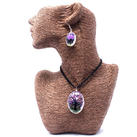 Gepresste Blumen - Lebensbaum - Lavendel